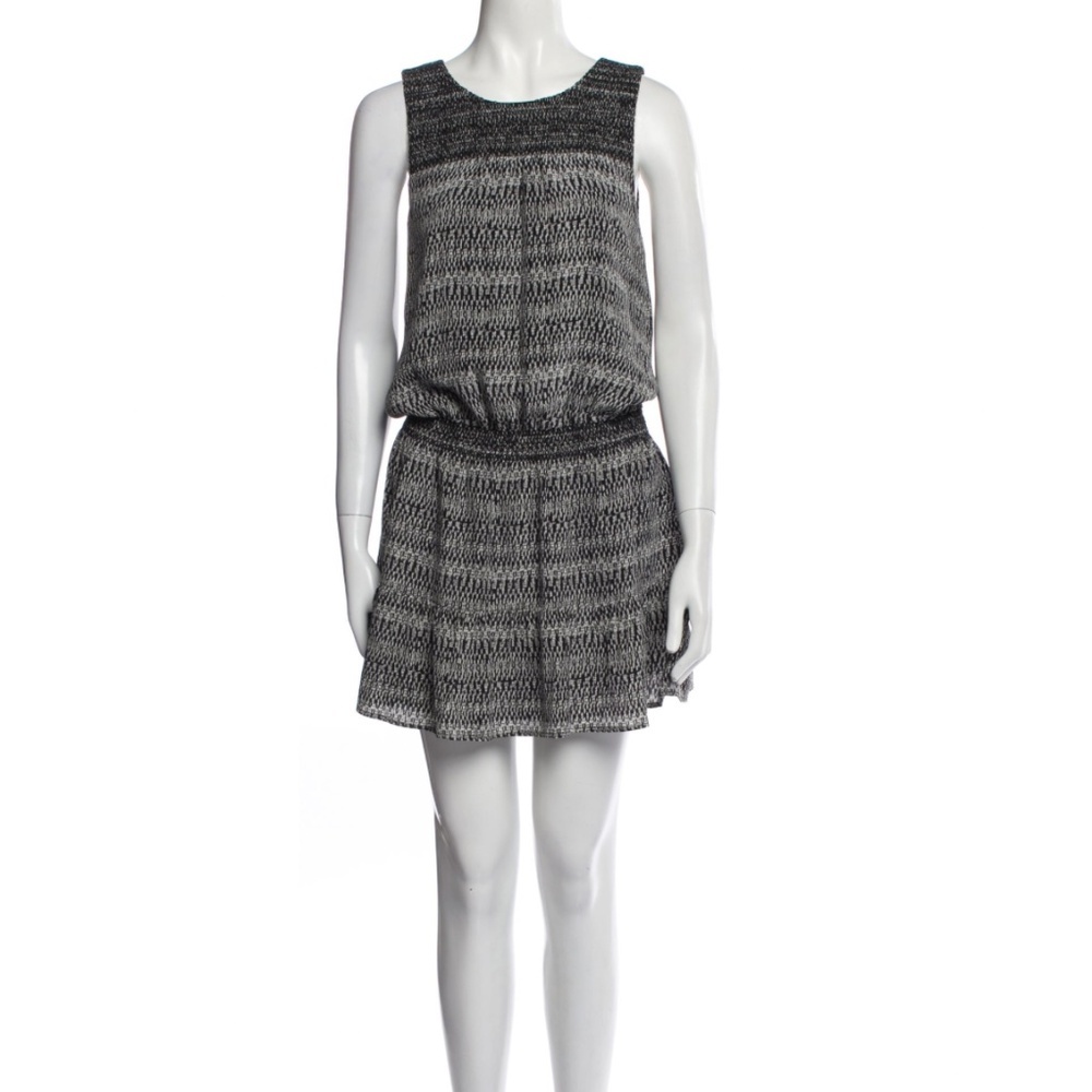 Joie Leilou Silk Blouson smocked dress Sz M